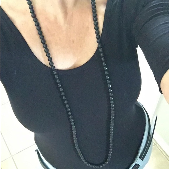 Black Onyz necklace with Sterling Silver clasp. - Picture 4 of 16